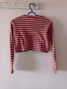 New Pink Crop Sweetshirt