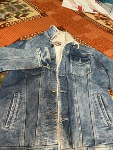 Denim Jacket Blue Colour Inside White