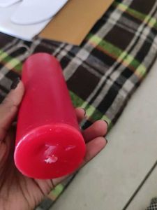 Decorative scented Red Pillar Candle