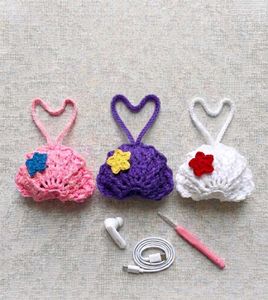 Handmade Crochet Earbud Holder Pouch