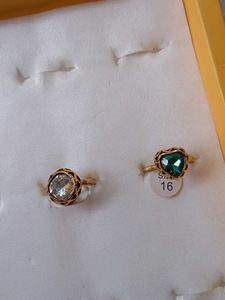 Elegant Ring Set - Heart & Round Cut