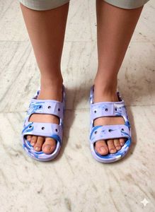 Crocs Baya Marbled Clog Slides