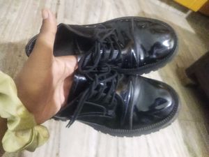 Chunky Black Platform Oxford Shoes