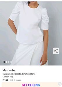 Wardrobe by Westside White Dane Cotton Top