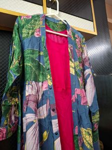 Floral print shrug and a slip
