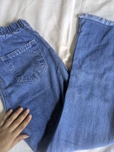 Dark Blue Flared Denim