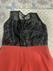 Sequin &amp; Ruffled Maxi Dress