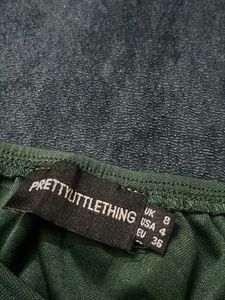 Elegant Dark Green Corset Top