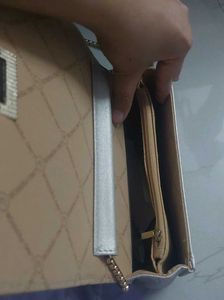 Lino perros gold toned quilted sling Bag