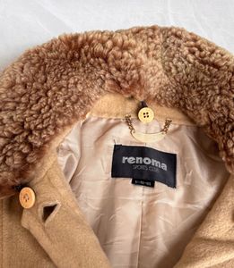 Women's Tan Faux Fur Collar Jacket