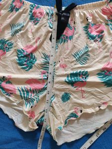 Cute Flamingo Print Pajama Shorts