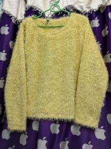 Cozy Fuzzy Yellow Sweater