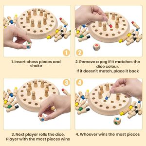 Wooden Memory Game &amp; Dice Set