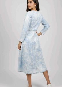 Denim A-Line Midi Dress