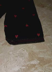 Black Embroidered Kurta