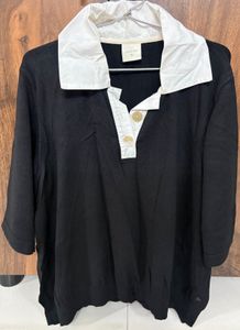 Black Collared Top