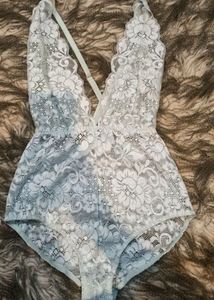 Pastel Green Lace Bodysuit