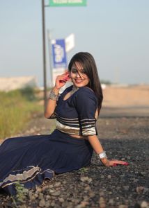Navy Blue Lehenga Choli Set