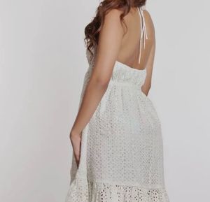 Broderie Beach Mini Dress