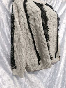 Off white lace sweater