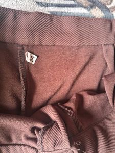 Brown Cargo wide leg Pant with 4 pockets