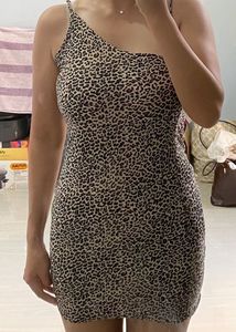 Leopard Print Spaghetti Strap Dress