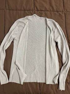 Beige Casual Knit Cardigan