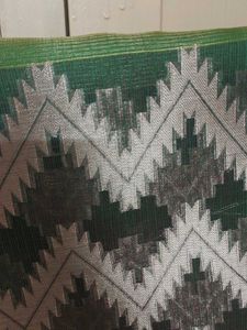Dark Green Organza Blend Saree with blouse
