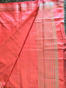 Peach Cotton Saree