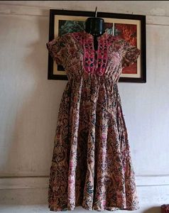Boho Paisley Print Midi Dress