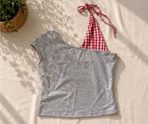 Cute Hello Kitty One-Shoulder Top