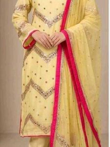 Elegant Yellow Pakistani Dress