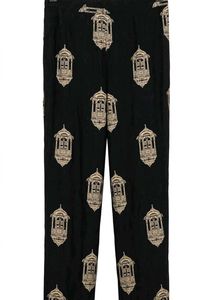 Black &amp; Gold Printed Palazzo Pants