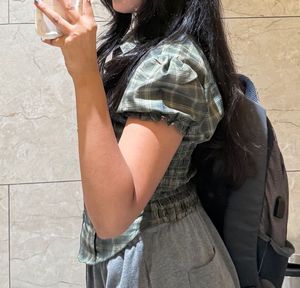 Chic Plaid Button-Up Top