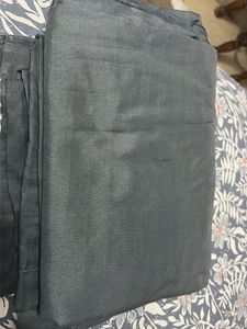 grey striped linen blend bedsheet