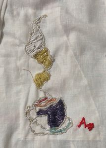 Unique White Shirt with Embellishments