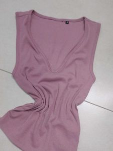 Ribbed V-Neck Tank Top