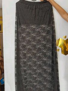 Elegant Black Lace Maxi Skirt