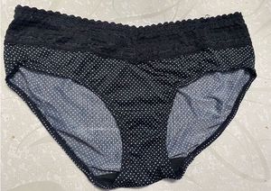 New Worners Black Polka Dot Panty–Lace Waistband