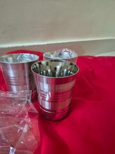 Set of 3 Stainless Steel Glasses