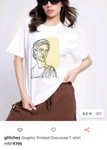 Glitzchez Graphic Oversized T-shirt