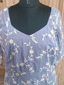 kota doria embroidery suit