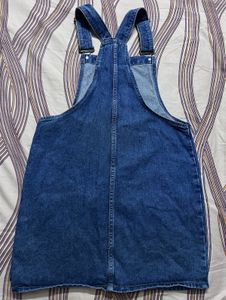 Cute Korean Denim Pinafore Dress