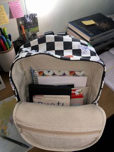 Black and White Checkerboard Backpack