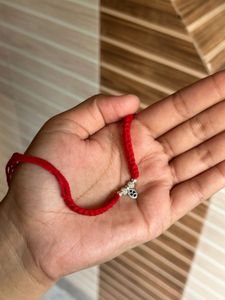 Pure Silver Evil Eye Charm Rakhi Bracelet