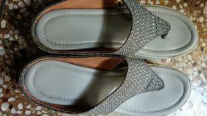 Sparkly Grey Thong Sandals