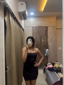 Sleek Black Slip Dress