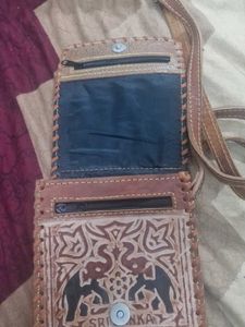 new unused Handmade Leather Sling Bag wit