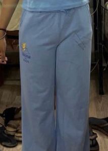 Cotton Light Blue Trousers