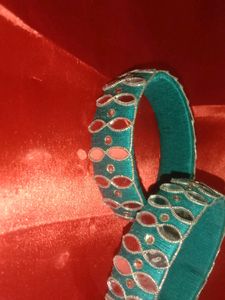 Diwali-inspired handmade  Mirror Work Bangle